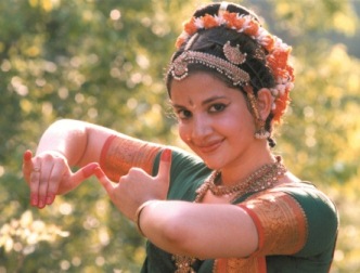 Woman posing for a traditional Indian dance