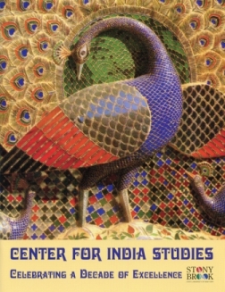 Image of a brochure cover that says "Center for India Studies Celebrating a Decade of Excellence"