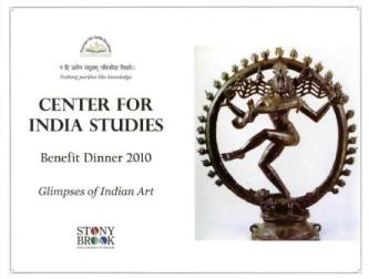 Image of a piece of paper that says "Center for India Studies Benefit Dinner 2010"
