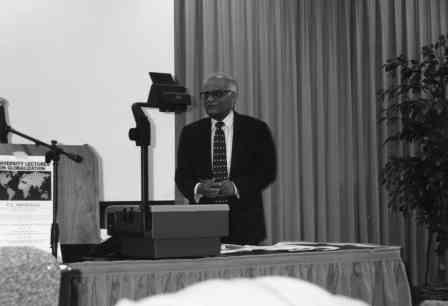 Prof Srinivasan giving a lecture