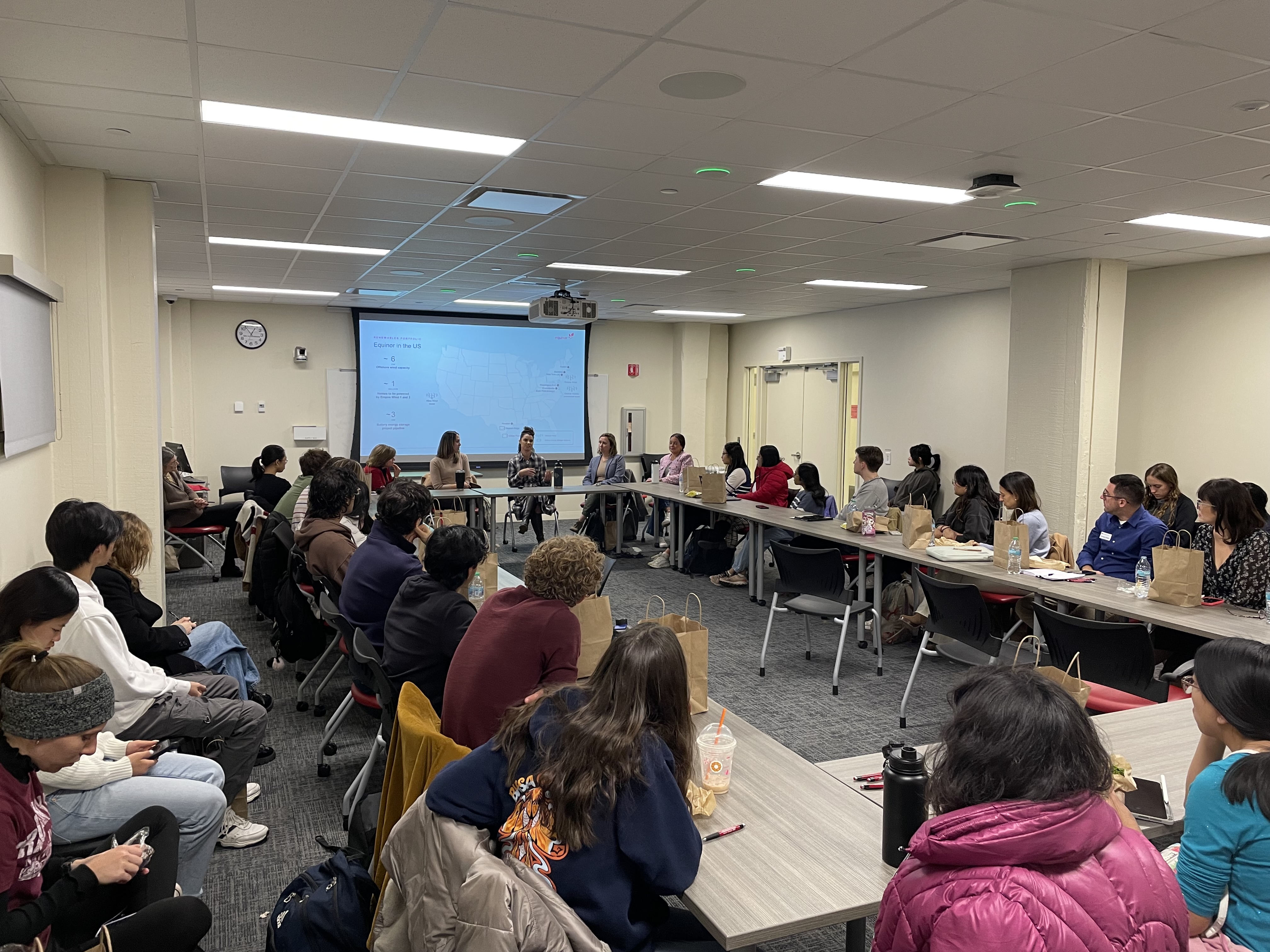 students at roundtable