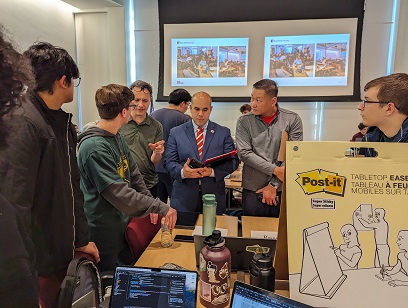 HS Hack judges with students