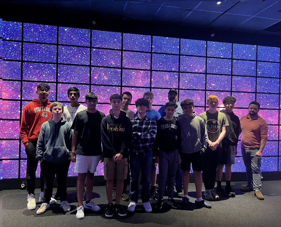 students in CEWIT Reality Deck