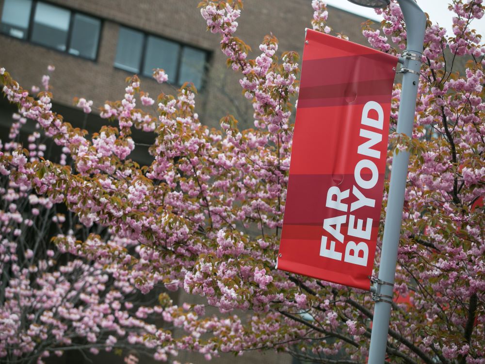 Far Beyond banner on SBU campus