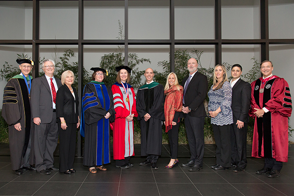 Large group at graduation