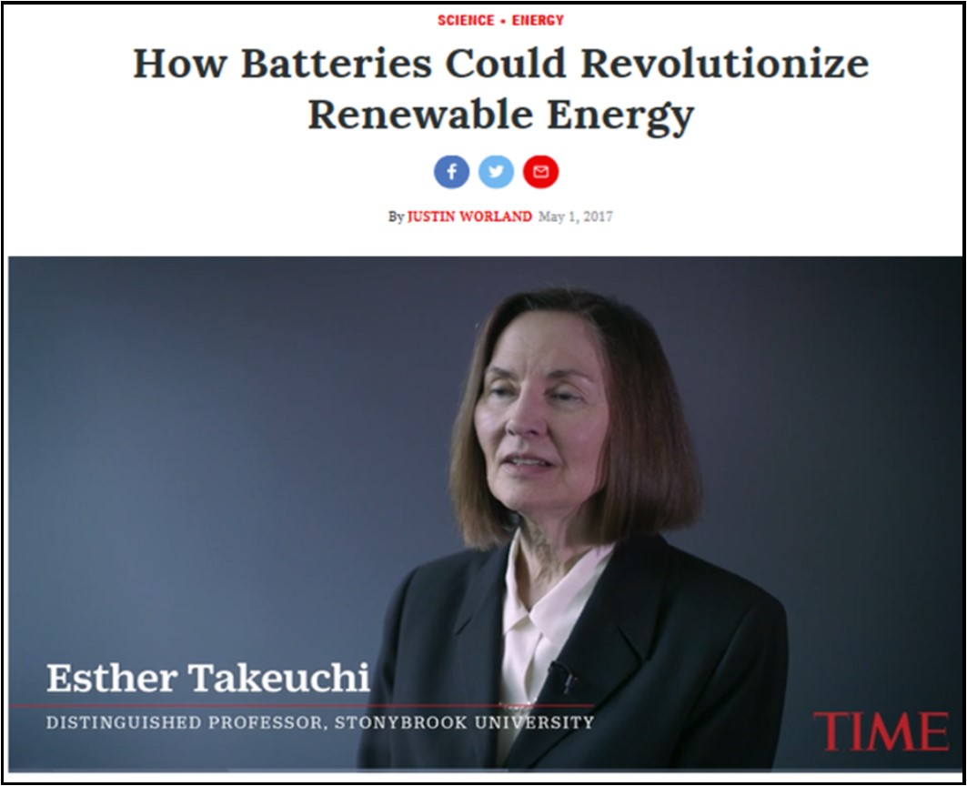 Dr. Esther Takeuchi's Time Magazine article