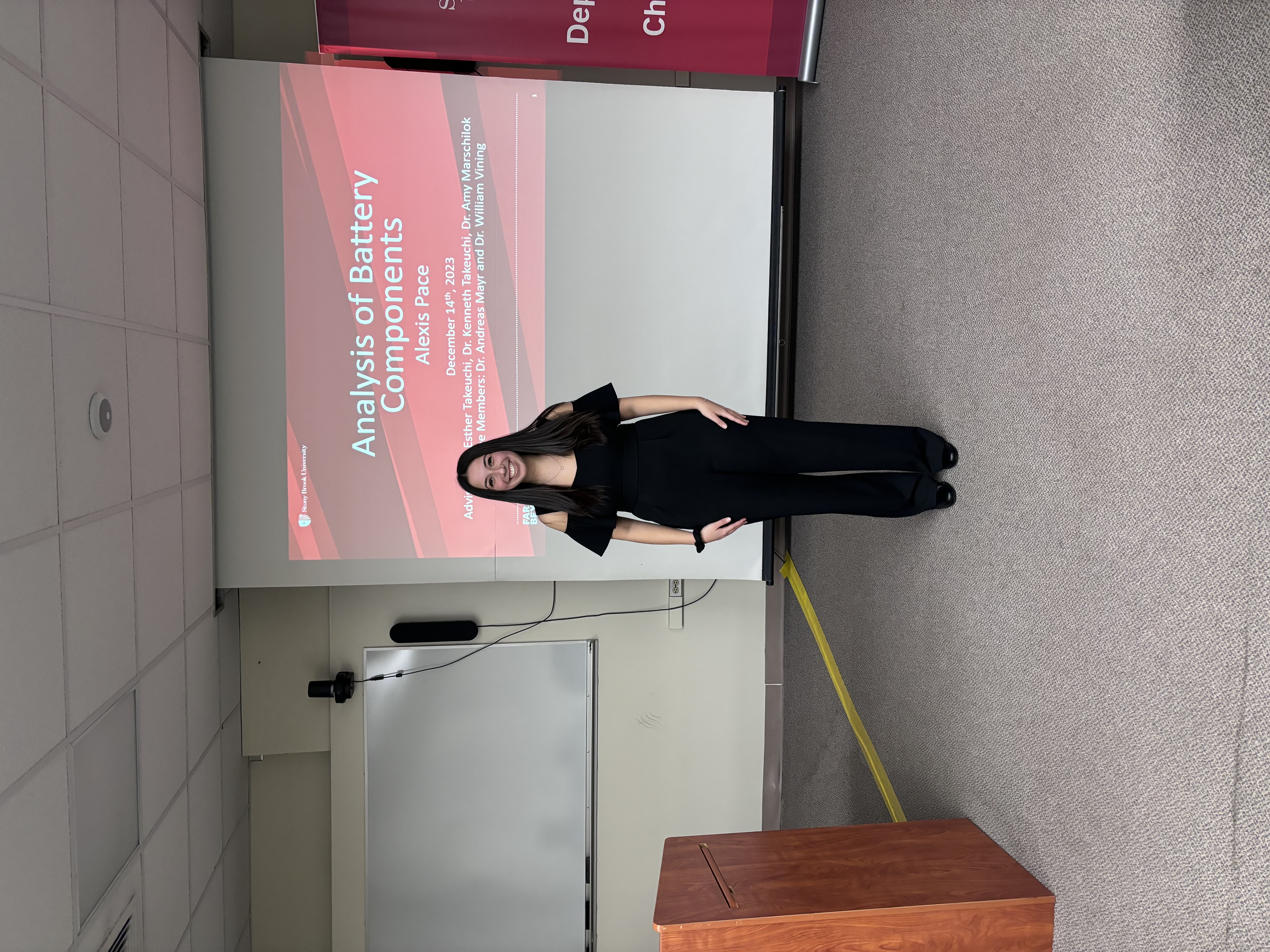 Student giving a presentation