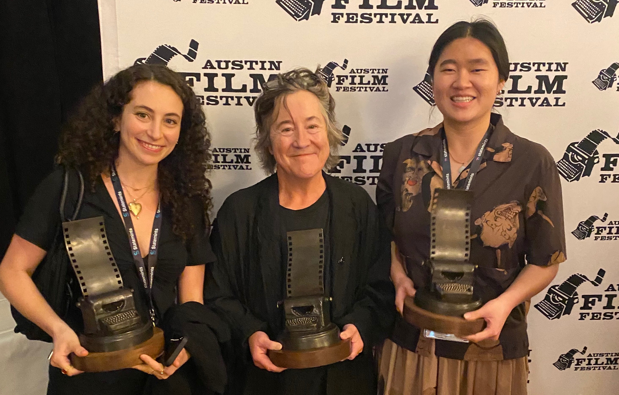 Christine Vachon with Stony Brook's 2025 AFF winners
