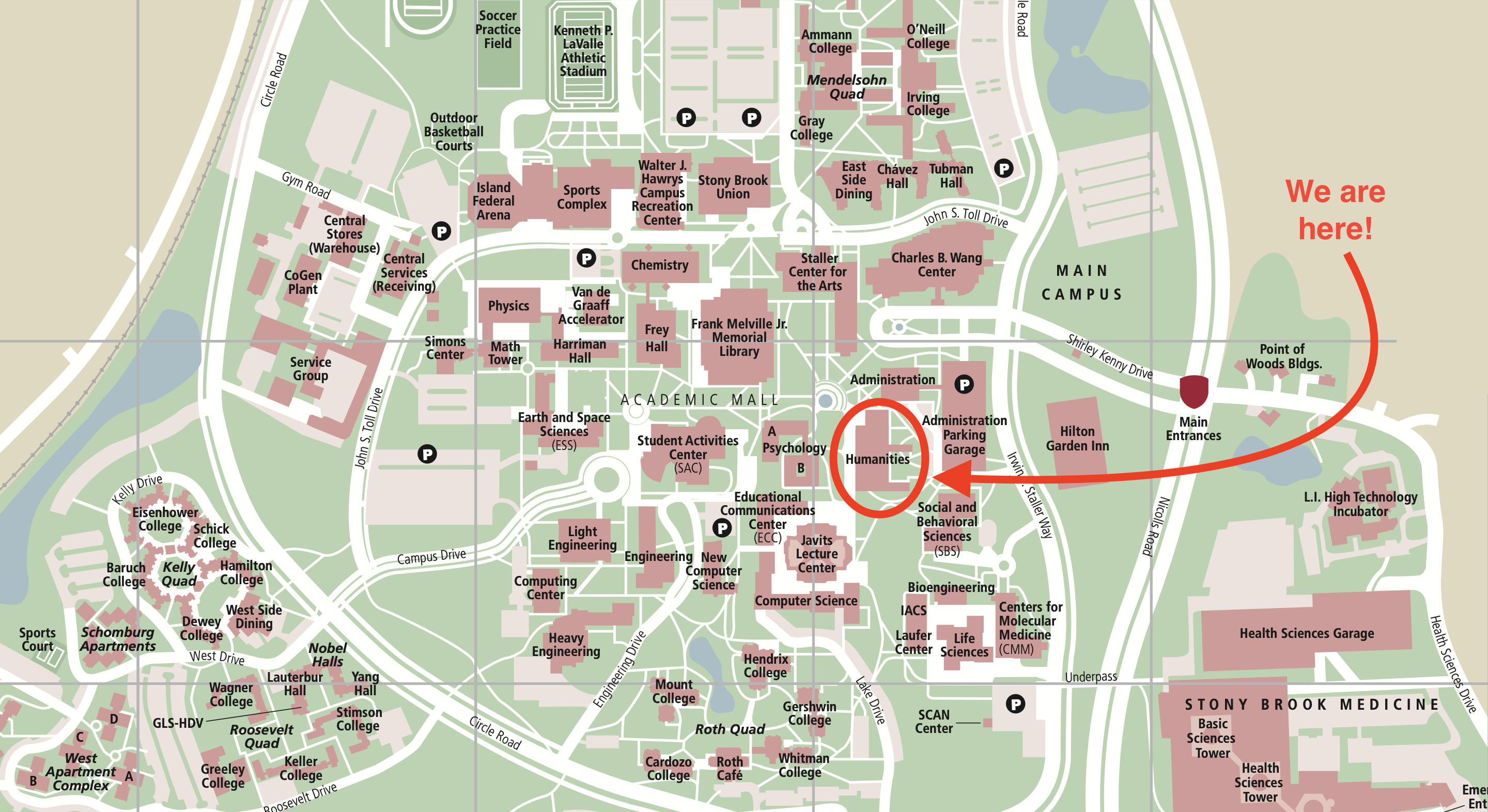 Department of Languages and Cultural Studies Campus Map