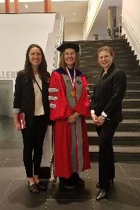 Professor in a graduation gown