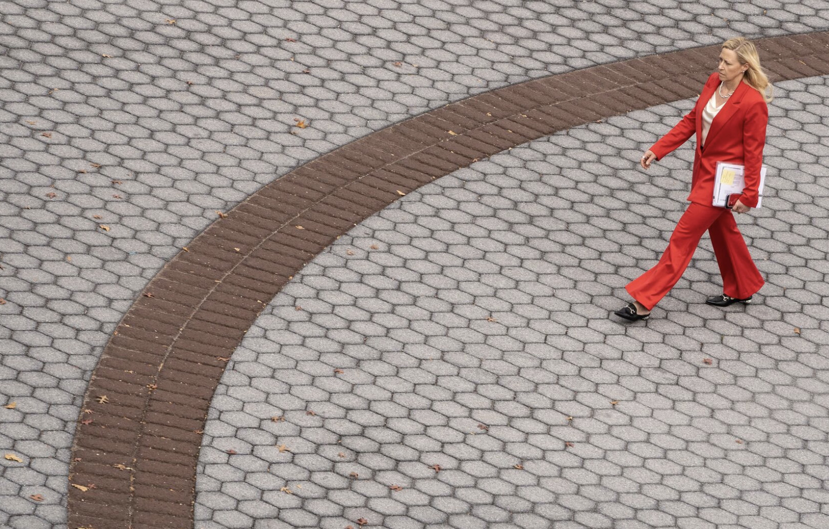 walking near the fountain