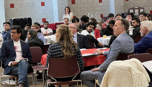 Students and faculties attending departmental research day event