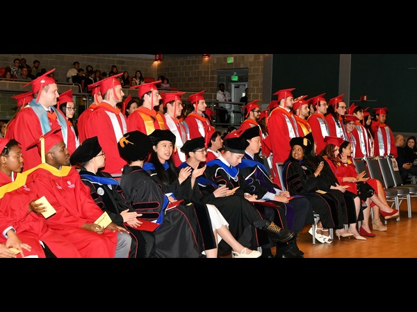 Graduates from Stony Brook University's Accelerated and Combined Degree Programs in Materials Science and Chemical Engineering (MSCE) at the commencement ceremony
