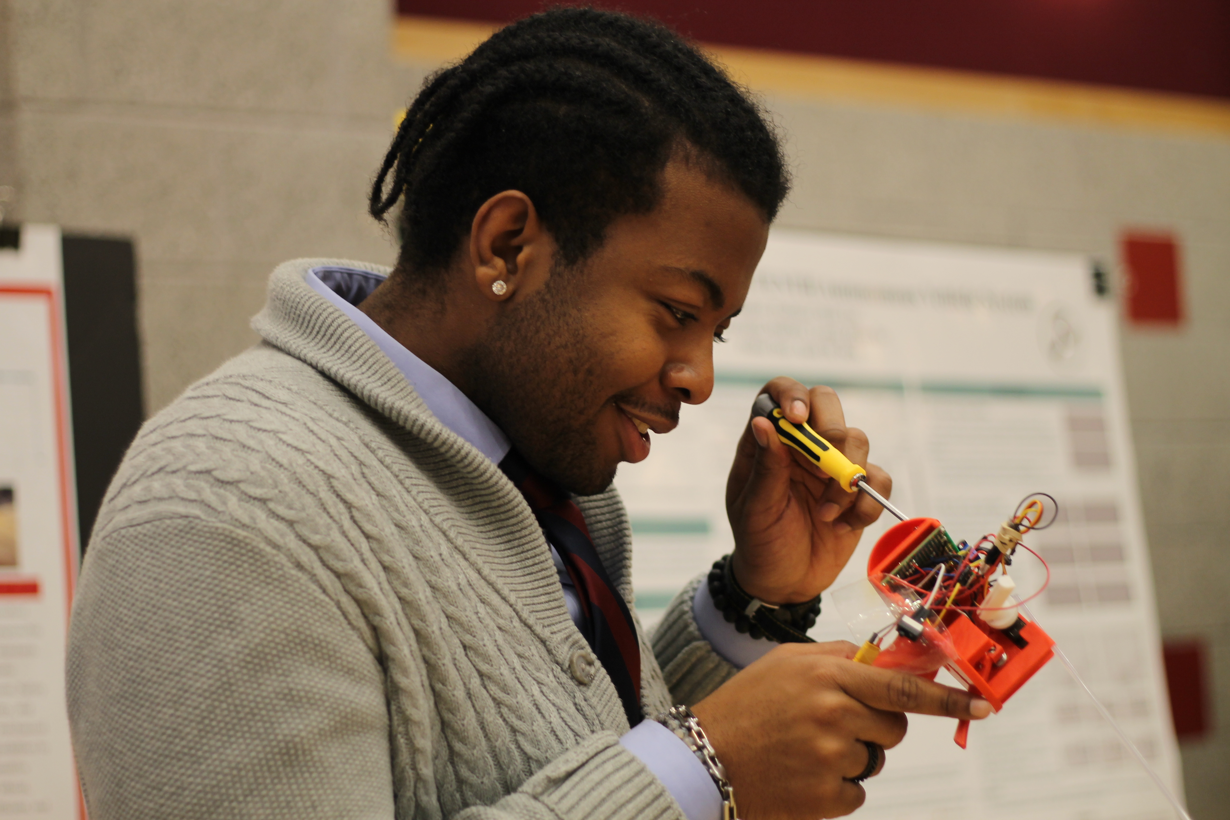 Student tweaks a medical device they created