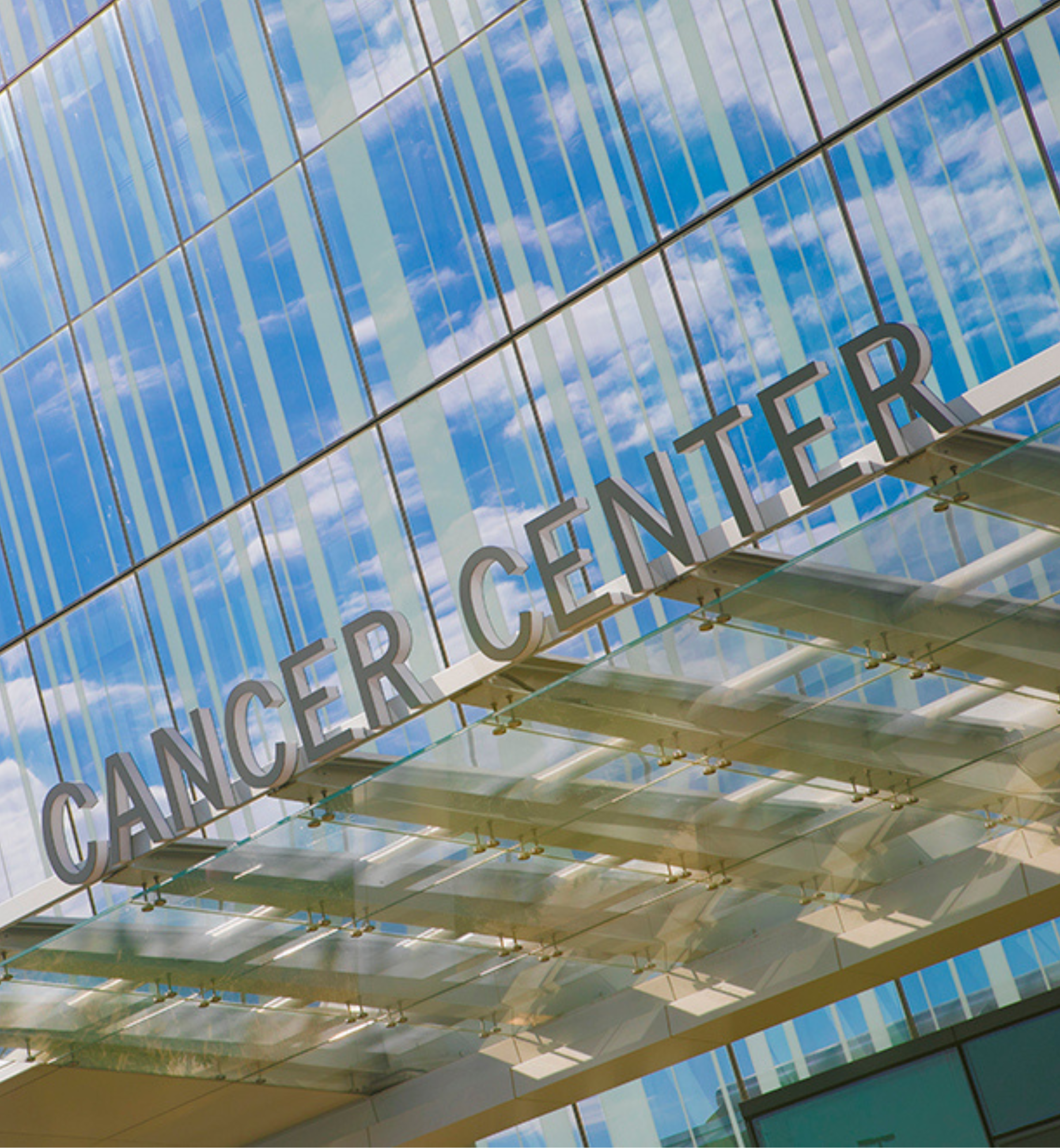 Photo of the sign on the front of the Stony Brook Cancer Center