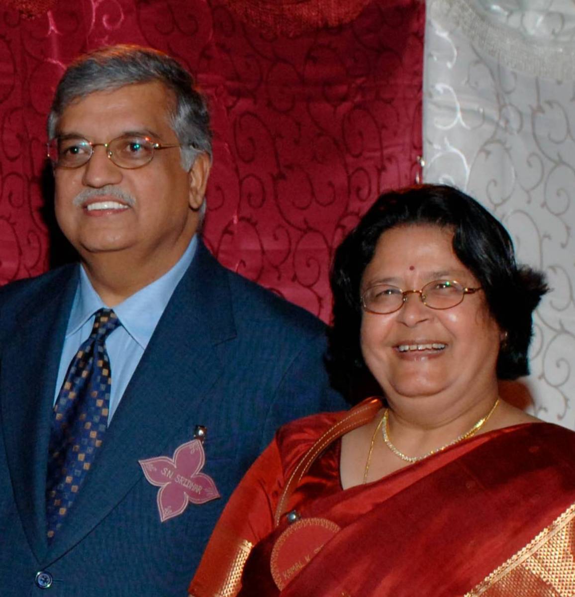 Professor SN Sridhar on the left with Professor Kamal Sridhar on the right