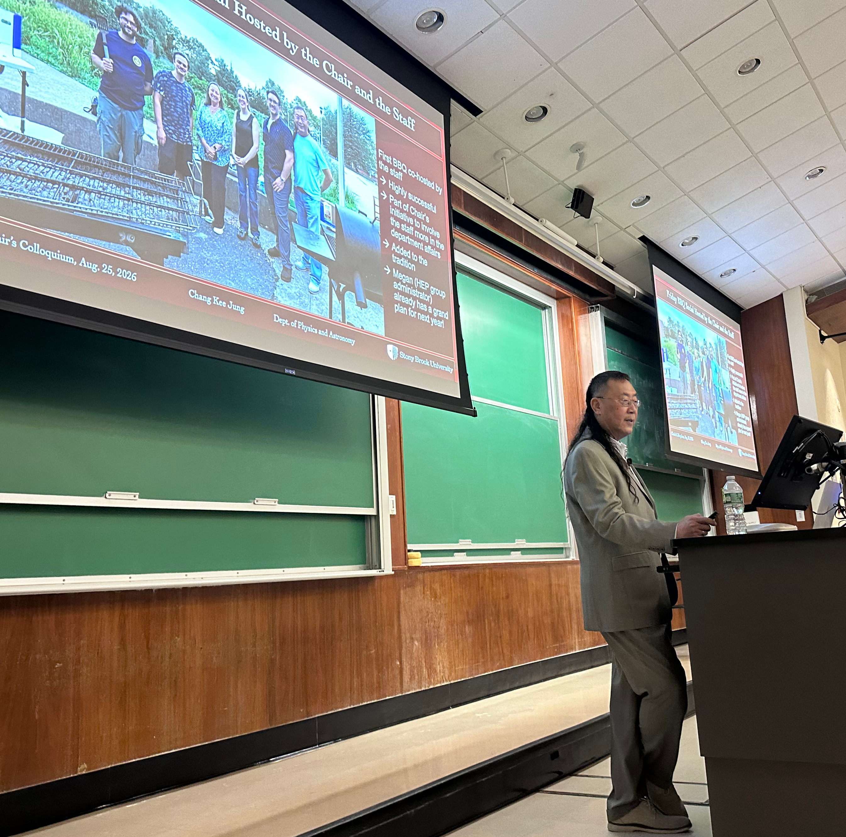 Chang Kee Jung giving the 2026 Chair's Colloquium presentation
