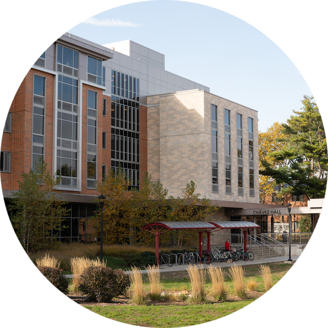 The exterior of Chávez residence hall