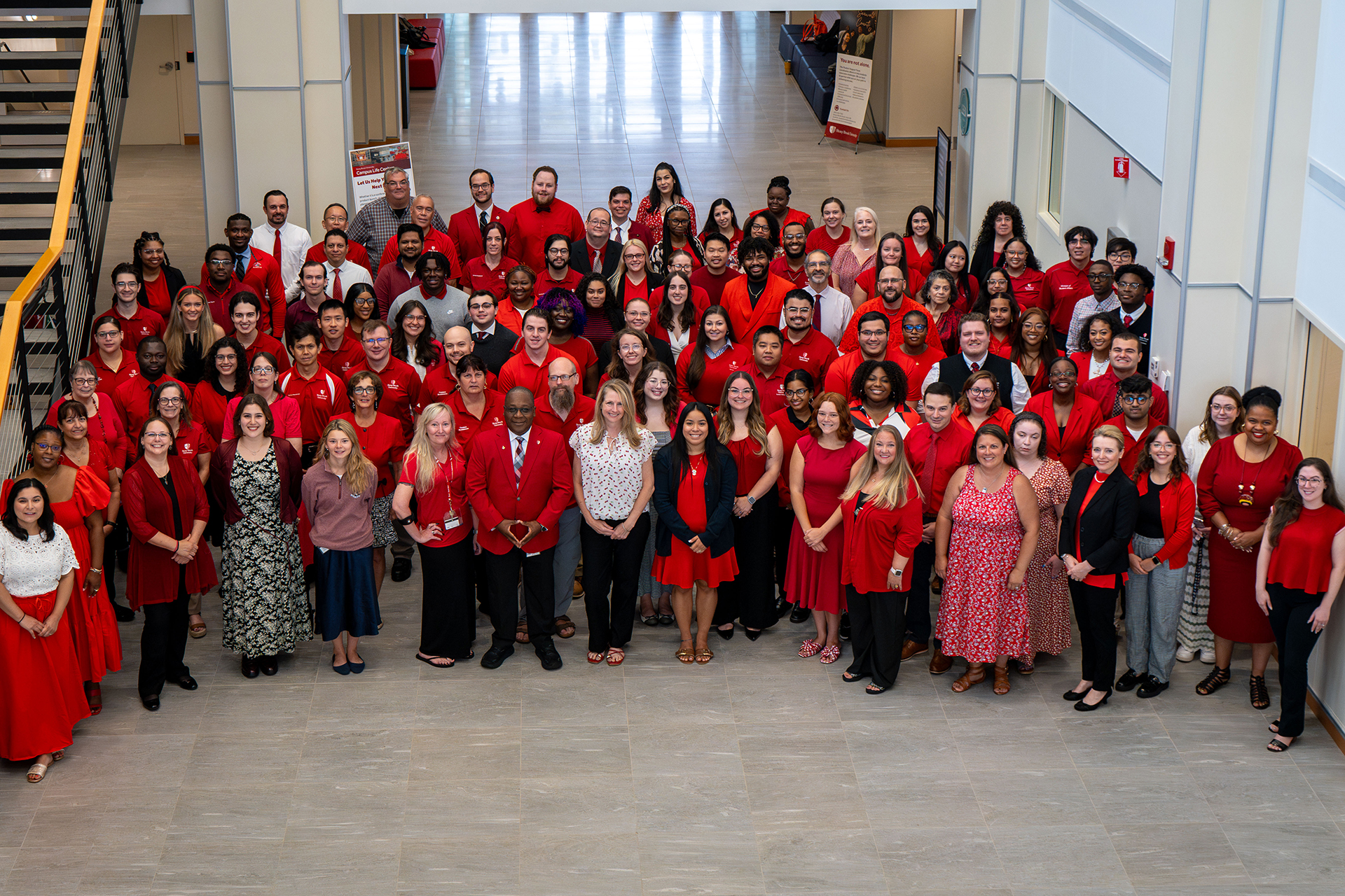A group photo of all Campus Residences professional staff
