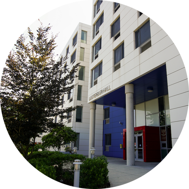 The exterior of Lauterbur residence hall