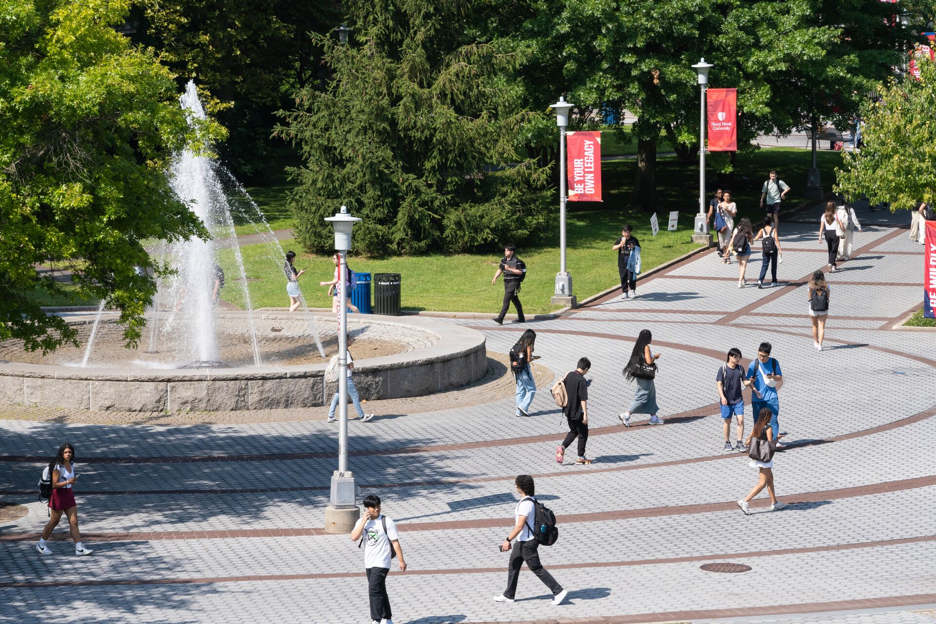 Aerial photo of Stony Brook University campus