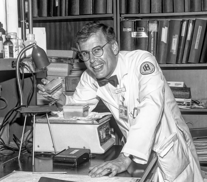 Barry Coller in lab
