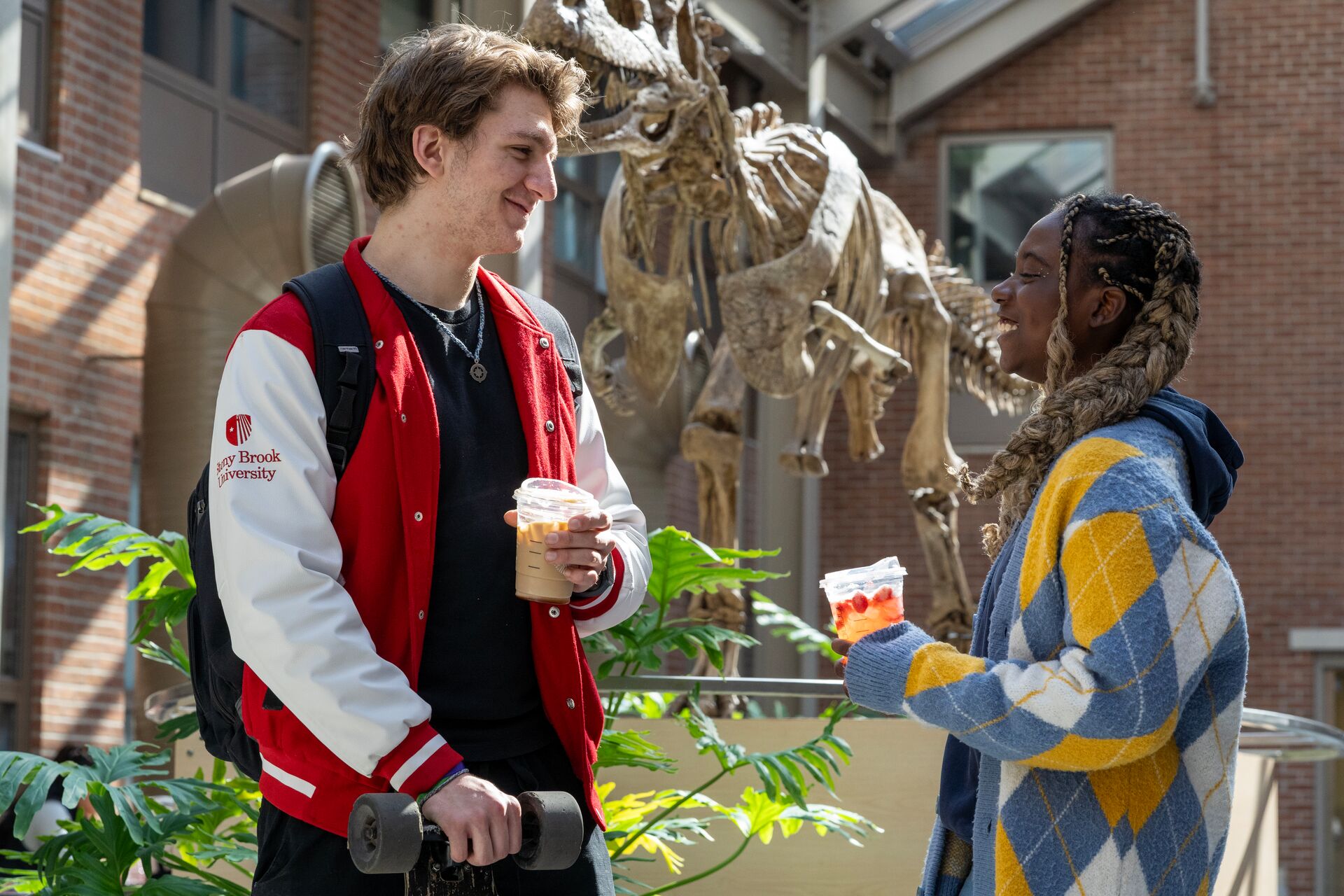 students talking