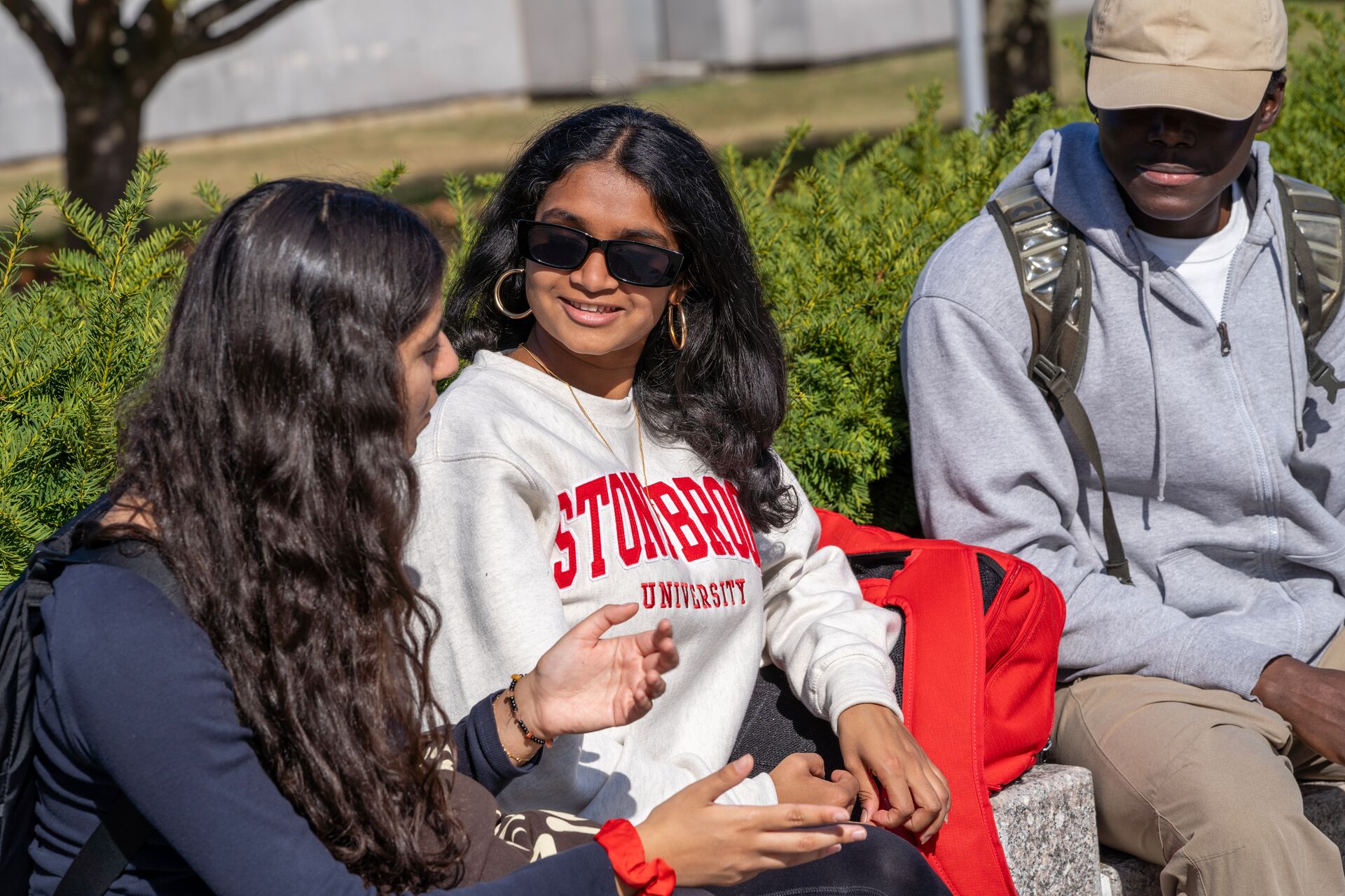 students talking