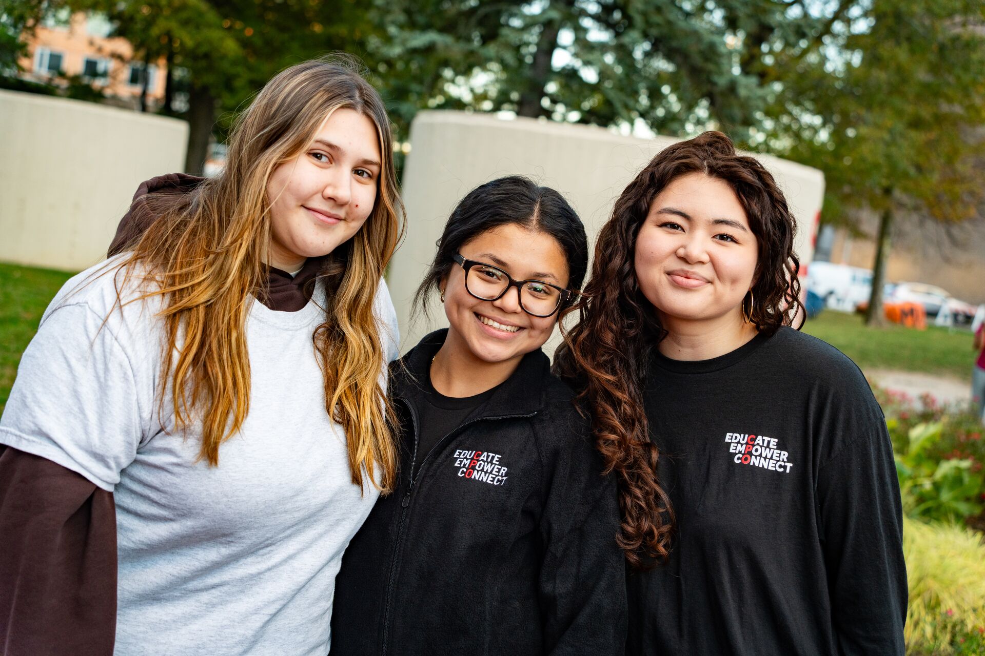 students posing