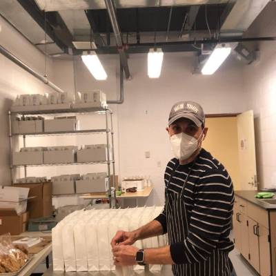 Owner of The Biscotto Company working in Calverton Food Incubator kitchen