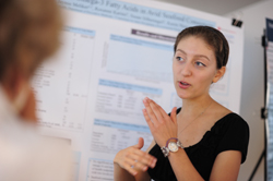 woman teaching Mentor discussing poster project