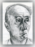 A drawing of Akira Okubo