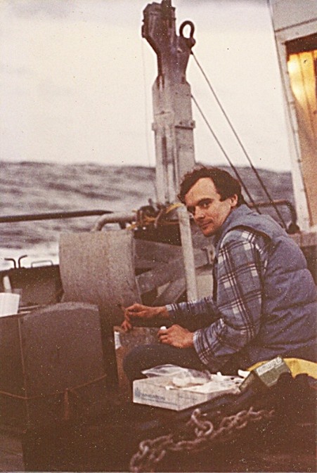 R. Aller on the RV Knorr; N. Atlantic (Scotian Rise) post-graduation (50 years ago).
