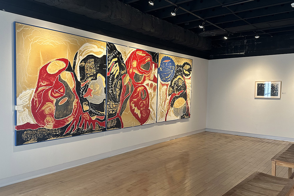 Artwork displayed on the Avram Gallery wall