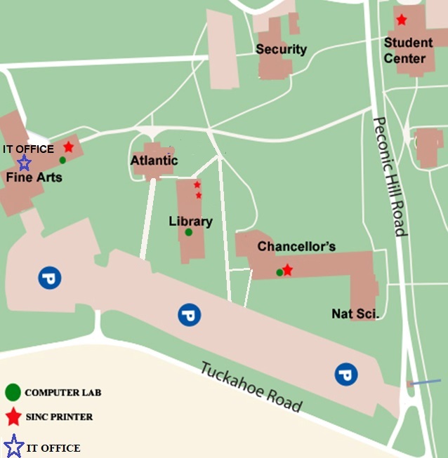 IT Services Map at Stony Brook Southampton