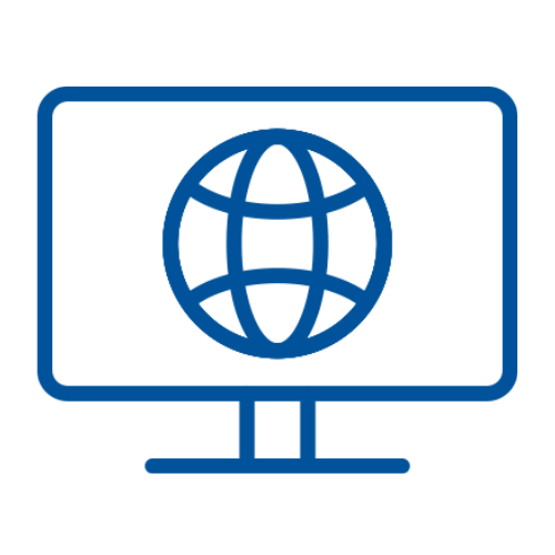 A computer monitor icon