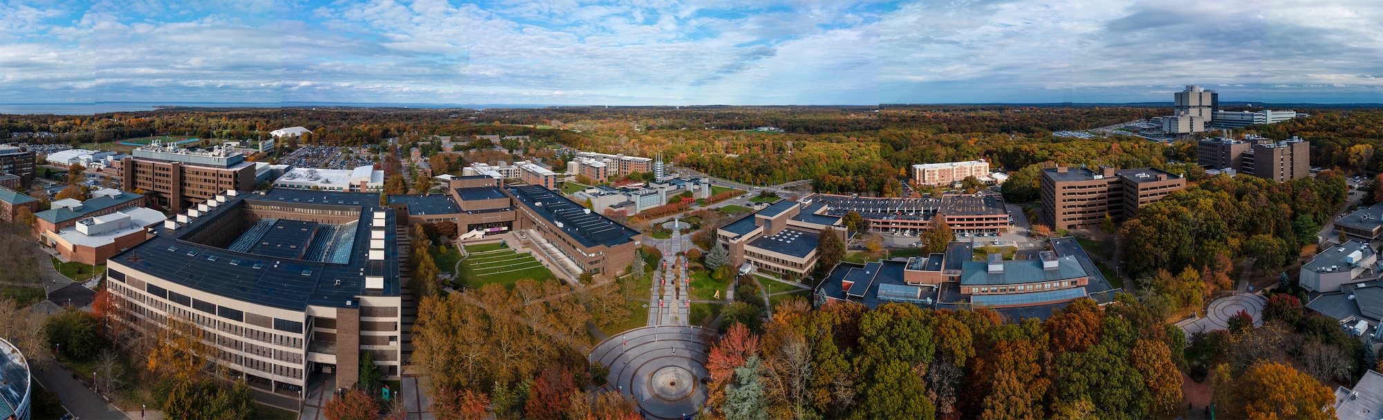A bird's-eye view of SBU's west campus