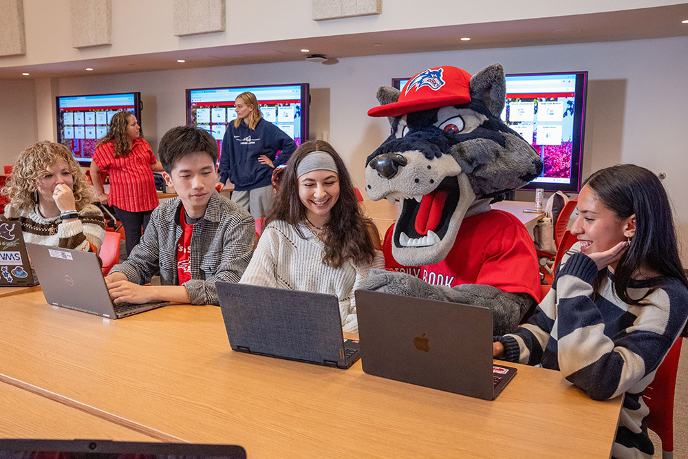 students working