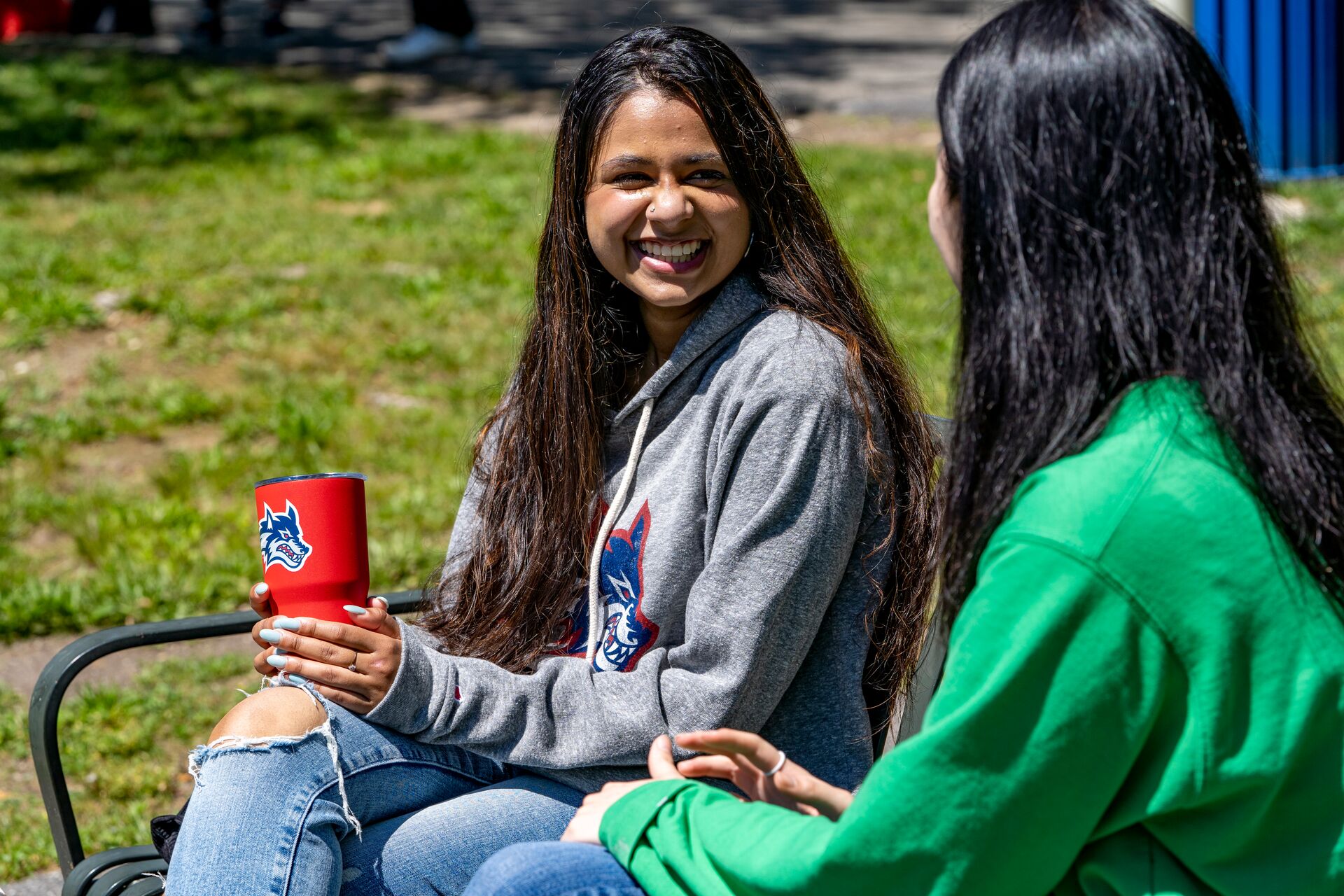 students on campus