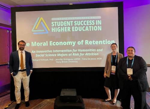 Richard Tomczak, Jennifer Rodriguez, and Tiana De Jesus shared their work supporting humanities and social sciences students.