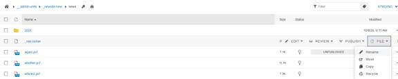 renaming a file