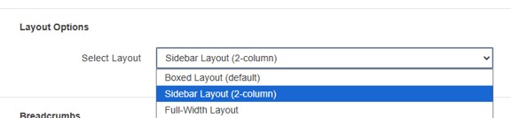 layout options