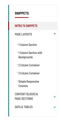 sidenav with dropdown open