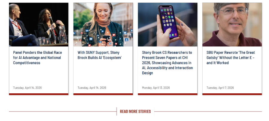 News component screenshot of 4 stories