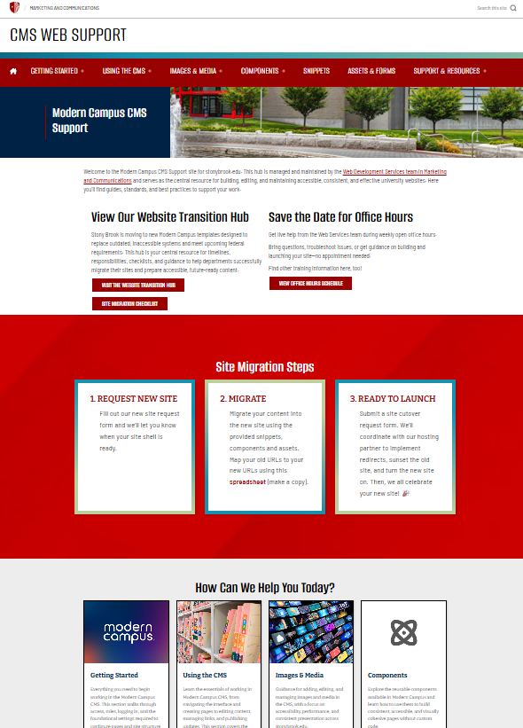 Screenshot of full-page layout with components spanning across the entire width of the page.