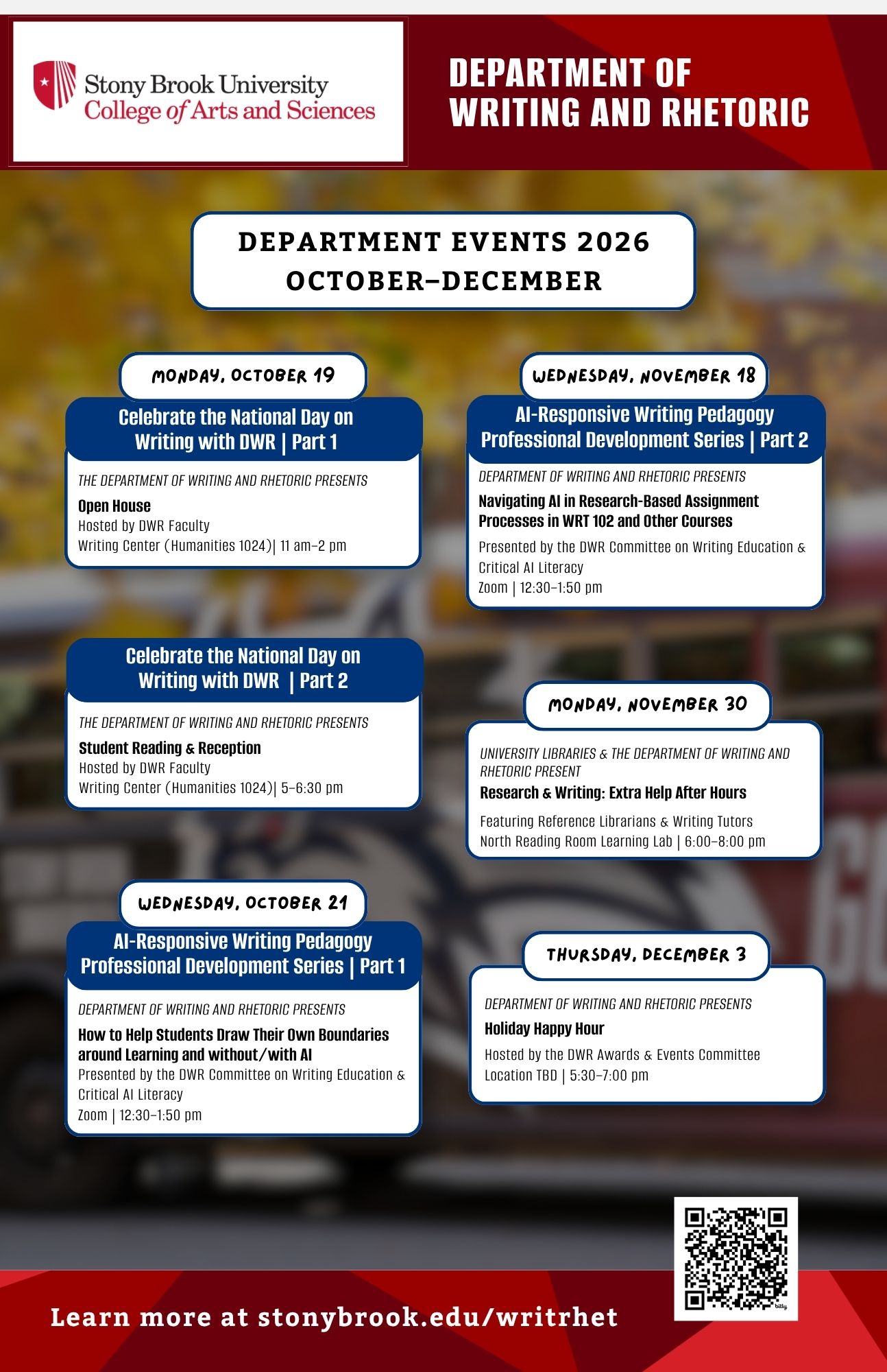 DWR Calendar of Events for September 2026
